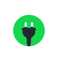 electric plug with two pins, vector icon