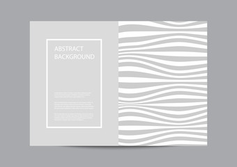 Abstract background with wavy lines pattern on gray background