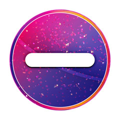 Minus icon creative trendy colorful round button illustration