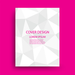 Cover template design with geometric shapes