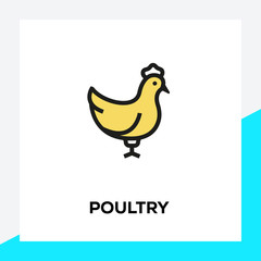 POULTRY LINE ICON SET