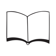 Open book icon isolated on white background