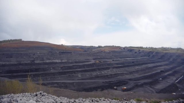 Coal mine, aerial view.
