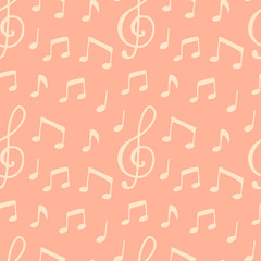 Seamless pattern  with music note