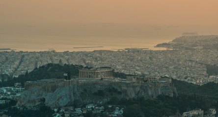 Obraz premium Aerial view of Athens, Greece