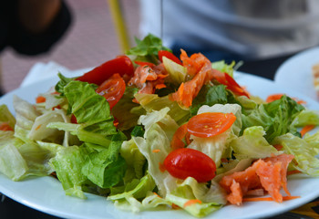 Healthy vegetables salad for lunch