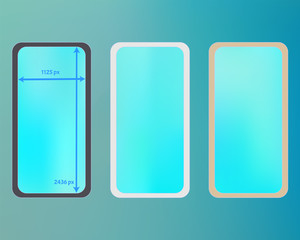 Mesh, cyan colored phone backgrounds kit.