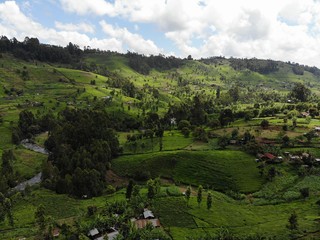 Aberdare Arial Landscape View, Kenya.