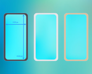 Mesh, cyan colored phone backgrounds kit.