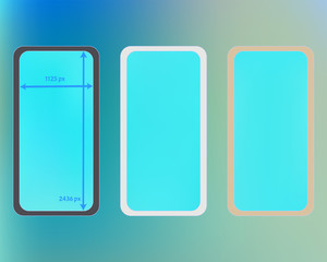 Mesh, cyan colored phone backgrounds kit.