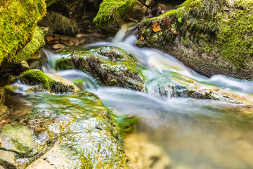 Horrid and waterfalls of the Boncic. Taipana. Udine, Friuli. Italy
