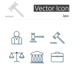 Law Icons Vector - Vector