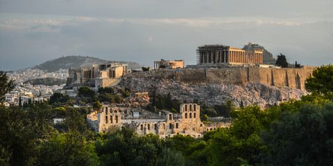 Fototapeta na wymiar Famous Acropolis Hill in Athens, Greece
