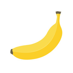 Banana in flat style. Banana icon. Vector illustration isolated on white background