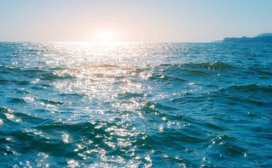 Obraz premium small sea wave on the black sea. w