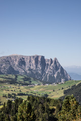 Beautiful Mountain Landscape Panorama At Seiser Alm In South Tyrol Italy