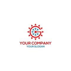 G HVAC Logo Design Vector