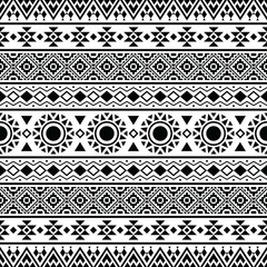 Ikat aztec ethnic pattern in black and white color. Indian, Native, Navajo, Inca design
