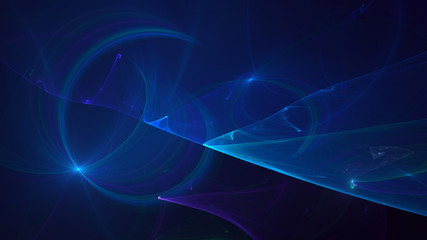 3D rendering multicolored abstract fractal on black background