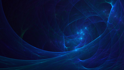 3D rendering multicolored abstract fractal on black background