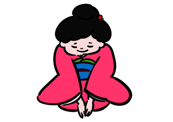 いらっしゃいませ＿正座