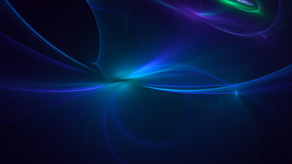 Fototapeta premium 3D rendering multicolored abstract fractal on black background