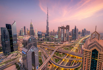 Dubai Cityscape Sunset, Dubai, UAE
