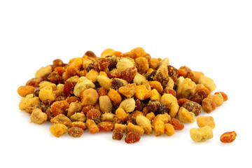 Bee pollen grains isolated.