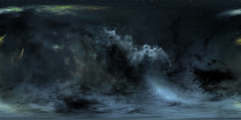 Fototapeta na wymiar Space nebula, 3D rendering, spherical panorama