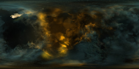 Fototapeta na wymiar Space nebula, 3D rendering, spherical panorama