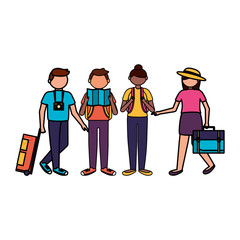 Isolated traveler people vector design