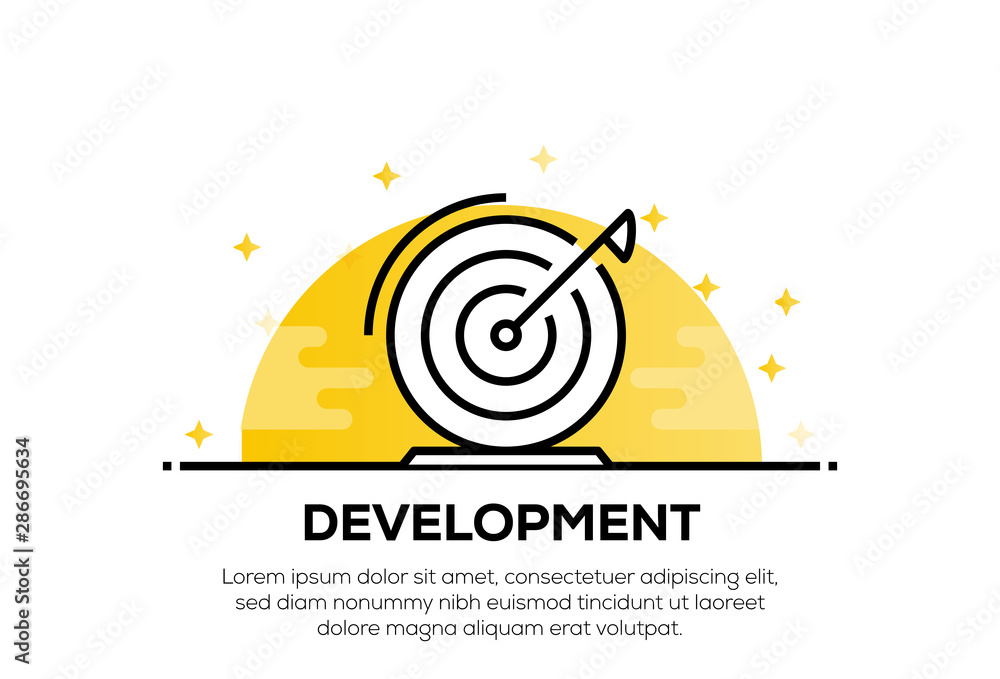 Canvas Prints development icon concept