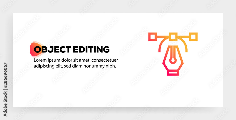 Poster object editing icon concept