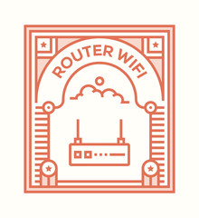ROUTER WIFI ICON CONCEPT