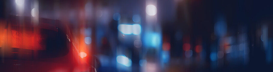 blurred abstract city / bokeh car lights background in night city, traffic jams, highway, night life - obrazy, fototapety, plakaty