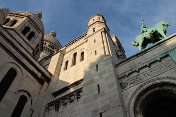 church (sacré-coeur) in montmartre in paris (france)