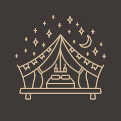 Glamping tent logo