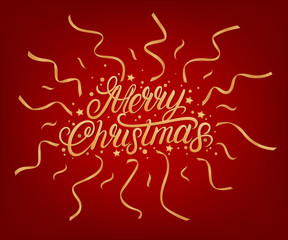 Merry Christmas 2020 hand written lettering text.