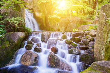 Beautiful Waterfalls in forest.