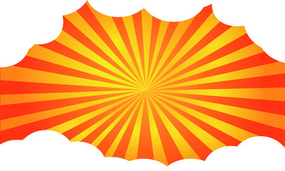 Fototapeta premium Warm background cartoon shine.