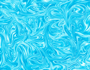 Fototapeta na wymiar abstract Sky blue Liquid Marble Swirl texture Background