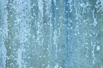 Detail of old blue weathered wall