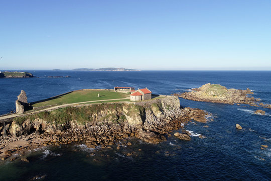 Panoramic of a coastline in the region of Galicia, Spain