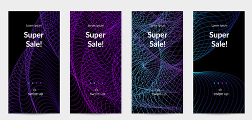 Sale banners for social media stories