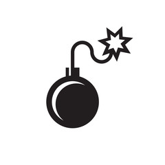 Bomb vector icon design. Dynamite countdown sign. 