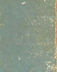 A high resolution image of an old book cover. 