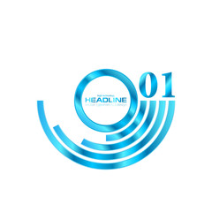 Abstract bright blue cyan branding logo on white background. Vector glossy emblem corporate design