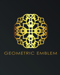 Luxury gold geomteric emblem 
