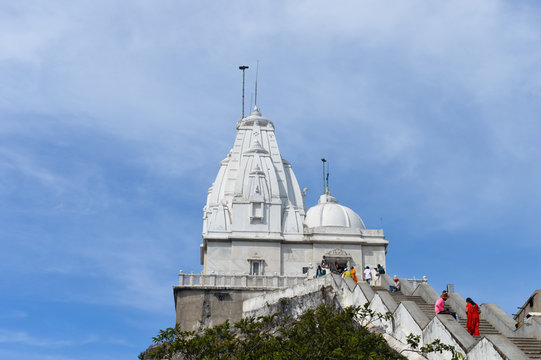 Parasnath Hills, Giridih, Jharkhand, India May 2018 &ndash; View of Shikharji jain Temple in Parasnath Hill area. This temple is popular among the Jain followers one of most visited Jain pilgrimage place.