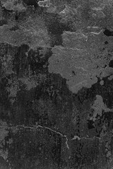 black old wall cracked concrete background / abstract black texture, vintage old background
